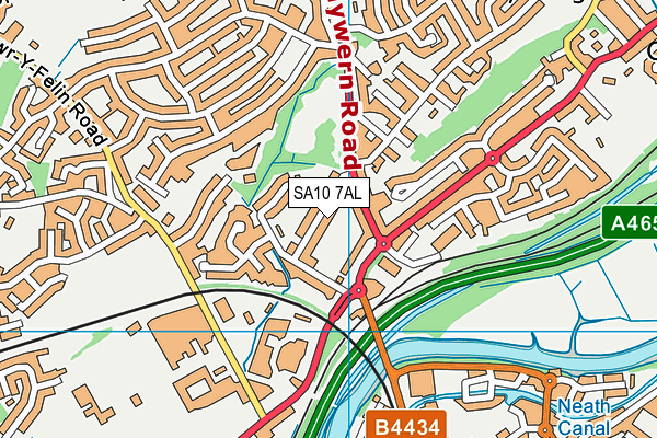 SA10 7AL map - OS VectorMap District (Ordnance Survey)