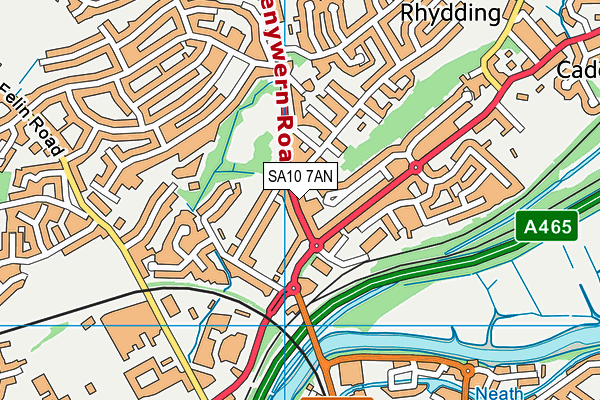 SA10 7AN map - OS VectorMap District (Ordnance Survey)