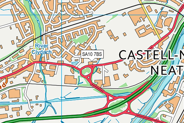 SA10 7BS map - OS VectorMap District (Ordnance Survey)