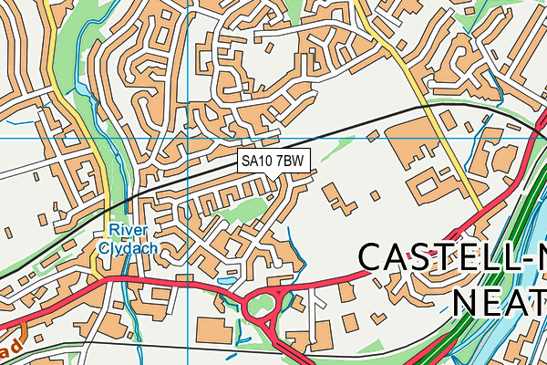 SA10 7BW map - OS VectorMap District (Ordnance Survey)