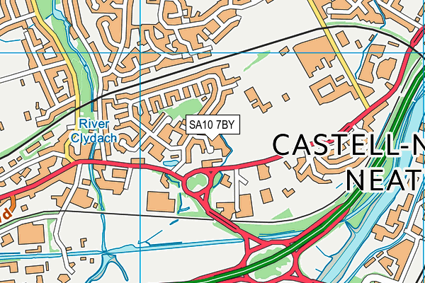 SA10 7BY map - OS VectorMap District (Ordnance Survey)