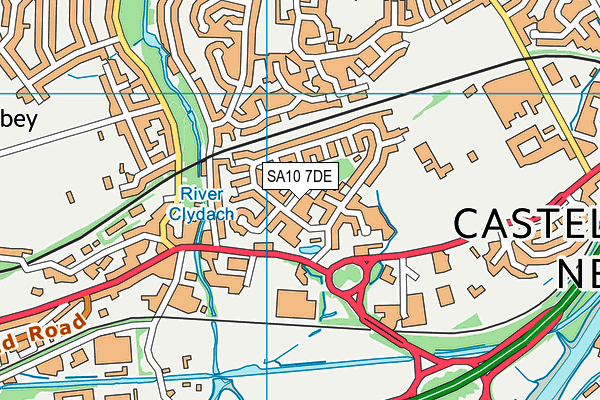 SA10 7DE map - OS VectorMap District (Ordnance Survey)