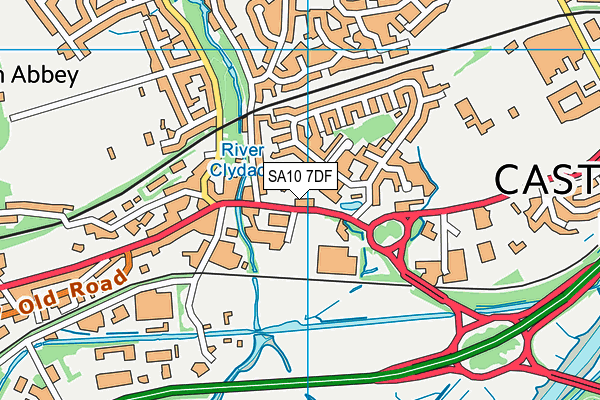 SA10 7DF map - OS VectorMap District (Ordnance Survey)