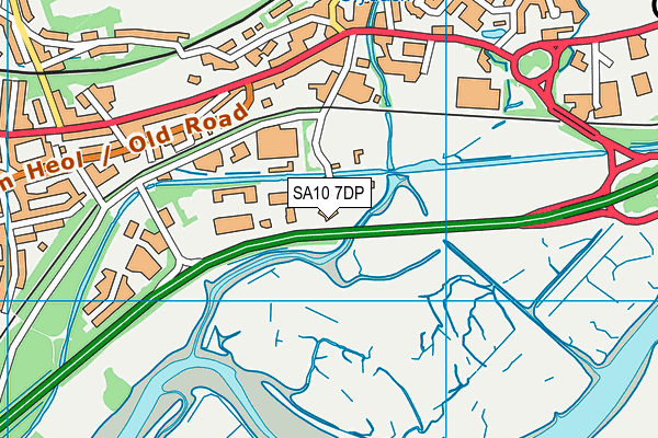 SA10 7DP map - OS VectorMap District (Ordnance Survey)