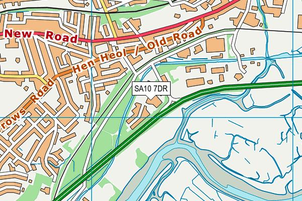 SA10 7DR map - OS VectorMap District (Ordnance Survey)
