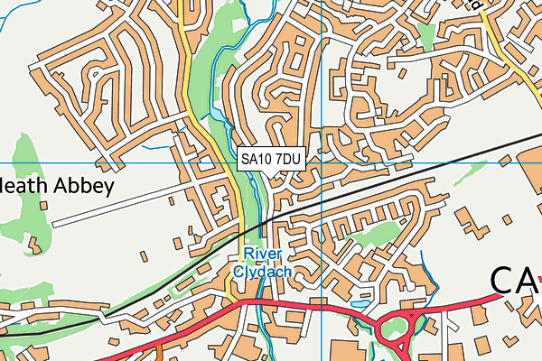 SA10 7DU map - OS VectorMap District (Ordnance Survey)