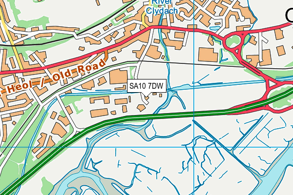SA10 7DW map - OS VectorMap District (Ordnance Survey)