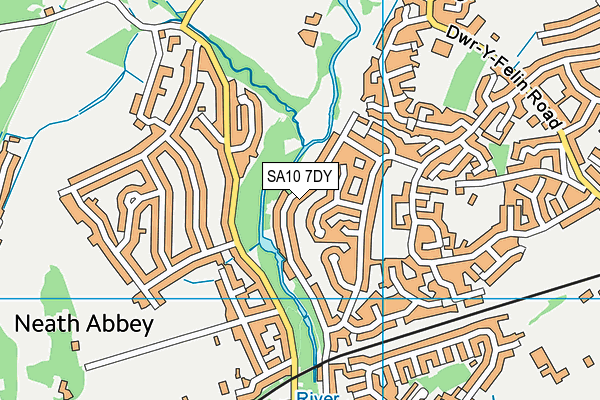 SA10 7DY map - OS VectorMap District (Ordnance Survey)