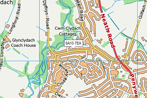 SA10 7EA map - OS VectorMap District (Ordnance Survey)