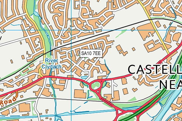 SA10 7EE map - OS VectorMap District (Ordnance Survey)