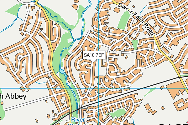 SA10 7EF map - OS VectorMap District (Ordnance Survey)
