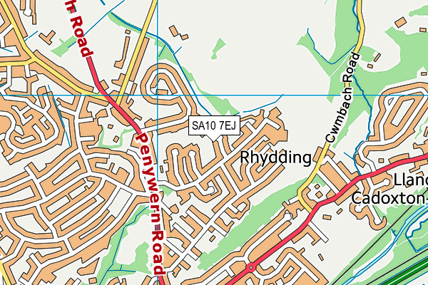 SA10 7EJ map - OS VectorMap District (Ordnance Survey)