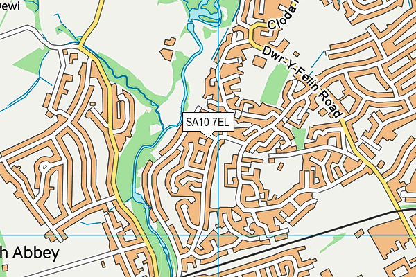 SA10 7EL map - OS VectorMap District (Ordnance Survey)