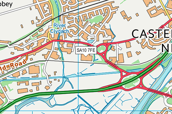 SA10 7FE map - OS VectorMap District (Ordnance Survey)