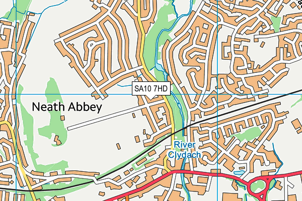 SA10 7HD map - OS VectorMap District (Ordnance Survey)