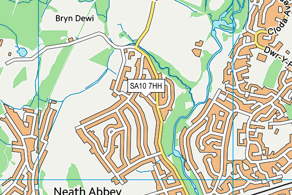 SA10 7HH map - OS VectorMap District (Ordnance Survey)