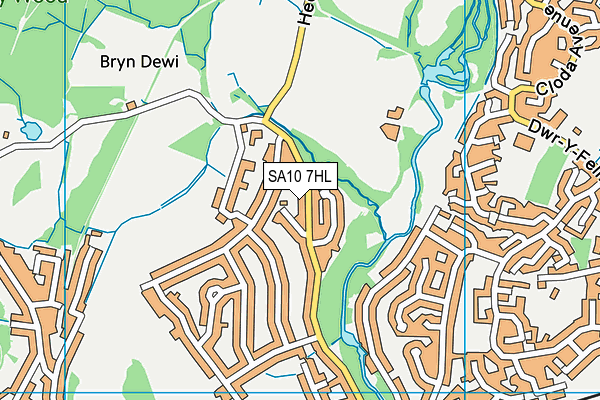 SA10 7HL map - OS VectorMap District (Ordnance Survey)