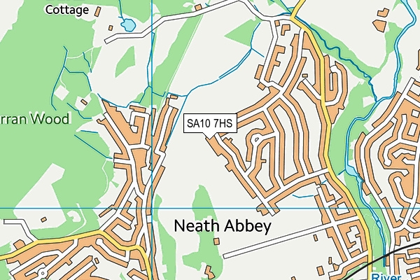 SA10 7HS map - OS VectorMap District (Ordnance Survey)