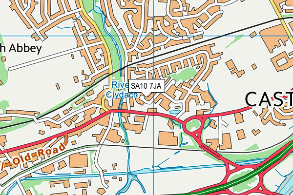 SA10 7JA map - OS VectorMap District (Ordnance Survey)