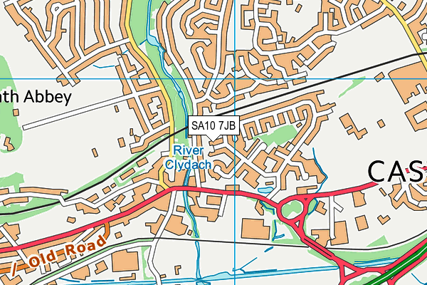 SA10 7JB map - OS VectorMap District (Ordnance Survey)