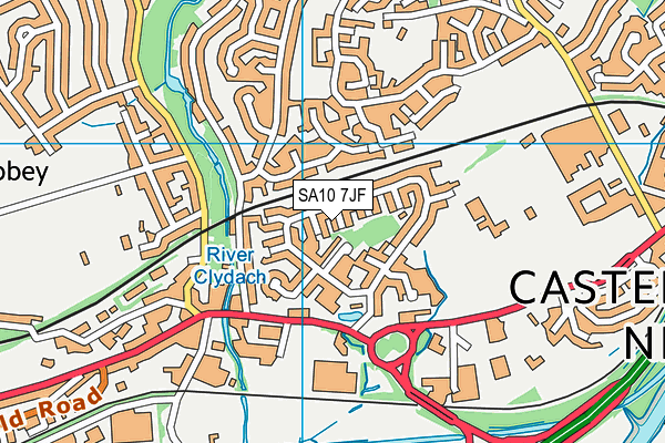 SA10 7JF map - OS VectorMap District (Ordnance Survey)