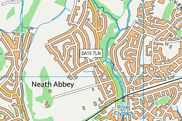 SA10 7LN map - OS VectorMap District (Ordnance Survey)