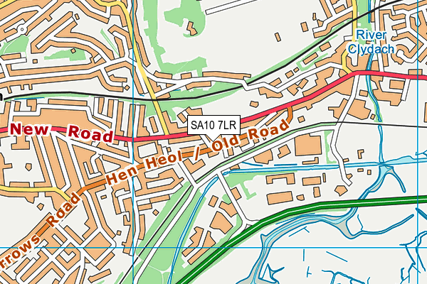 SA10 7LR map - OS VectorMap District (Ordnance Survey)