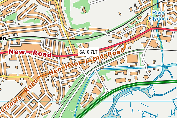 SA10 7LT map - OS VectorMap District (Ordnance Survey)