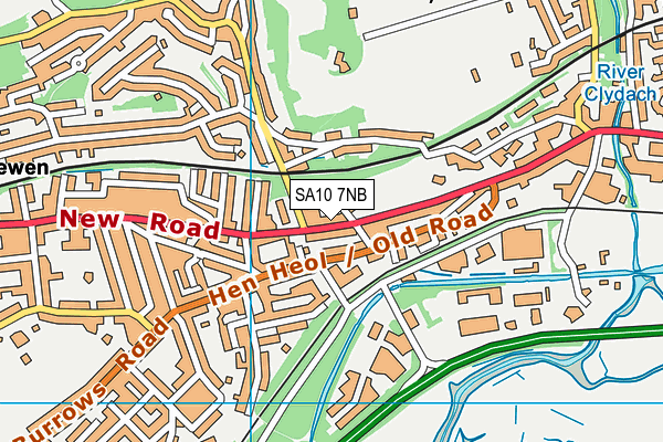 SA10 7NB map - OS VectorMap District (Ordnance Survey)