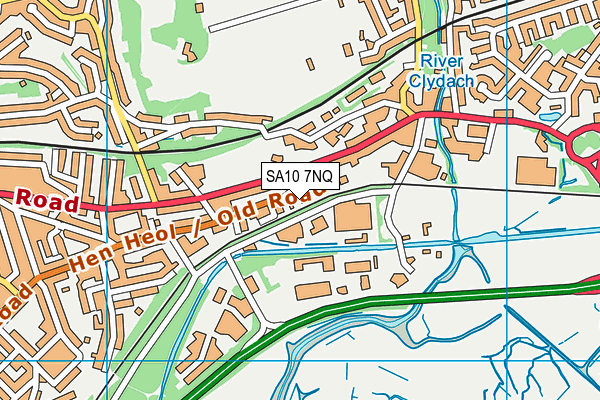 SA10 7NQ map - OS VectorMap District (Ordnance Survey)