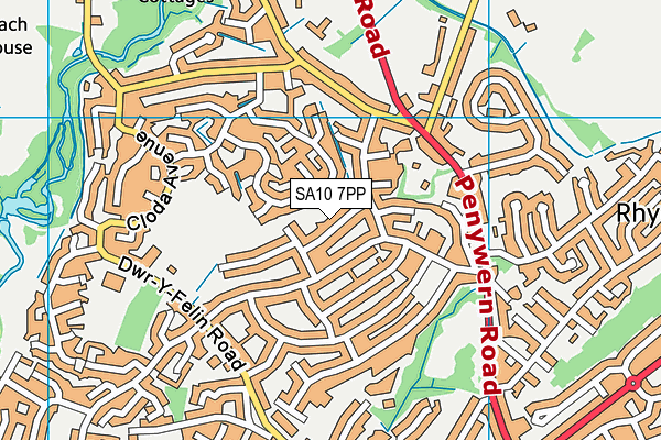 SA10 7PP map - OS VectorMap District (Ordnance Survey)