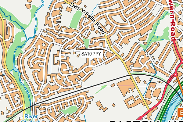 SA10 7PY map - OS VectorMap District (Ordnance Survey)