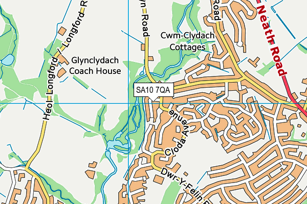 SA10 7QA map - OS VectorMap District (Ordnance Survey)