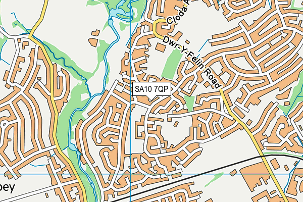 SA10 7QP map - OS VectorMap District (Ordnance Survey)