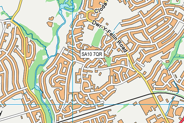 SA10 7QR map - OS VectorMap District (Ordnance Survey)