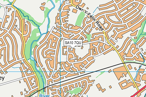 SA10 7QU map - OS VectorMap District (Ordnance Survey)