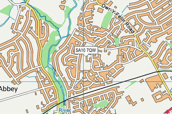 SA10 7QW map - OS VectorMap District (Ordnance Survey)