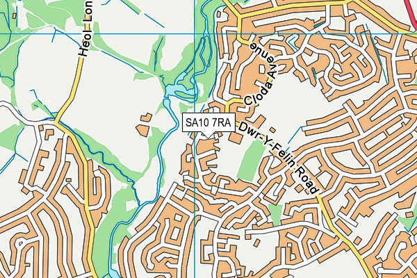 SA10 7RA map - OS VectorMap District (Ordnance Survey)