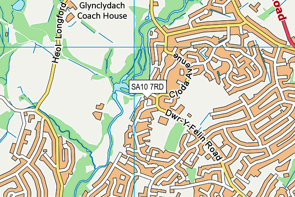 SA10 7RD map - OS VectorMap District (Ordnance Survey)