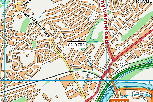 SA10 7RG map - OS VectorMap District (Ordnance Survey)