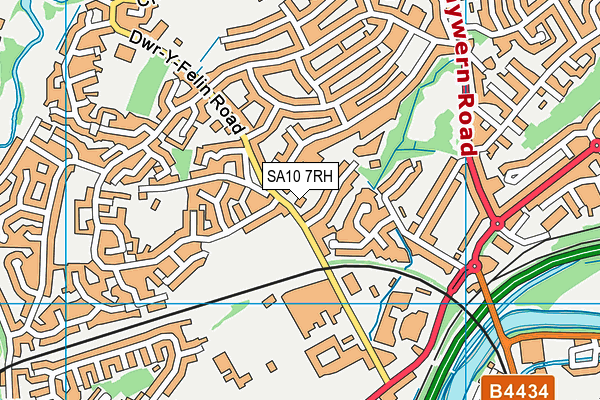 SA10 7RH map - OS VectorMap District (Ordnance Survey)