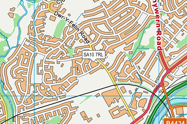 SA10 7RL map - OS VectorMap District (Ordnance Survey)