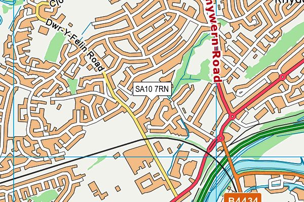 SA10 7RN map - OS VectorMap District (Ordnance Survey)