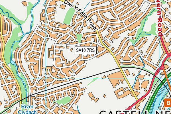 SA10 7RS map - OS VectorMap District (Ordnance Survey)