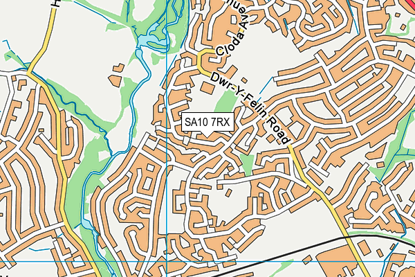 SA10 7RX map - OS VectorMap District (Ordnance Survey)