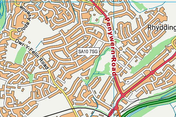 SA10 7SG map - OS VectorMap District (Ordnance Survey)