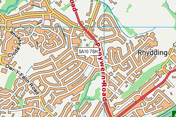 SA10 7SH map - OS VectorMap District (Ordnance Survey)