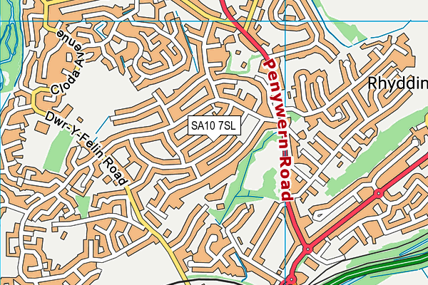 SA10 7SL map - OS VectorMap District (Ordnance Survey)