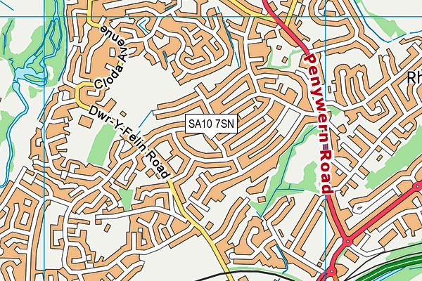 SA10 7SN map - OS VectorMap District (Ordnance Survey)