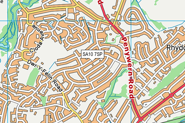 SA10 7SP map - OS VectorMap District (Ordnance Survey)